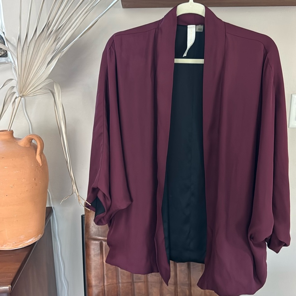 Kimono style short lightweight Purple coverup